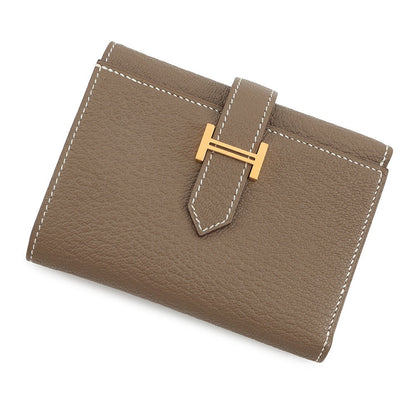 HERMES Bearn combine Etoupe Chevre Myzore Goatskin