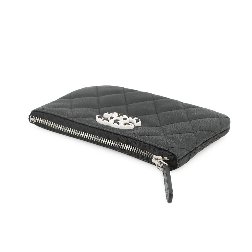 CHANEL Matelasse CHANEL19 Pouch BlackAP3720 Caviar Leather