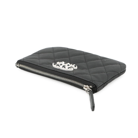 CHANEL Matelasse CHANEL19 Pouch BlackAP3720 Caviar Leather