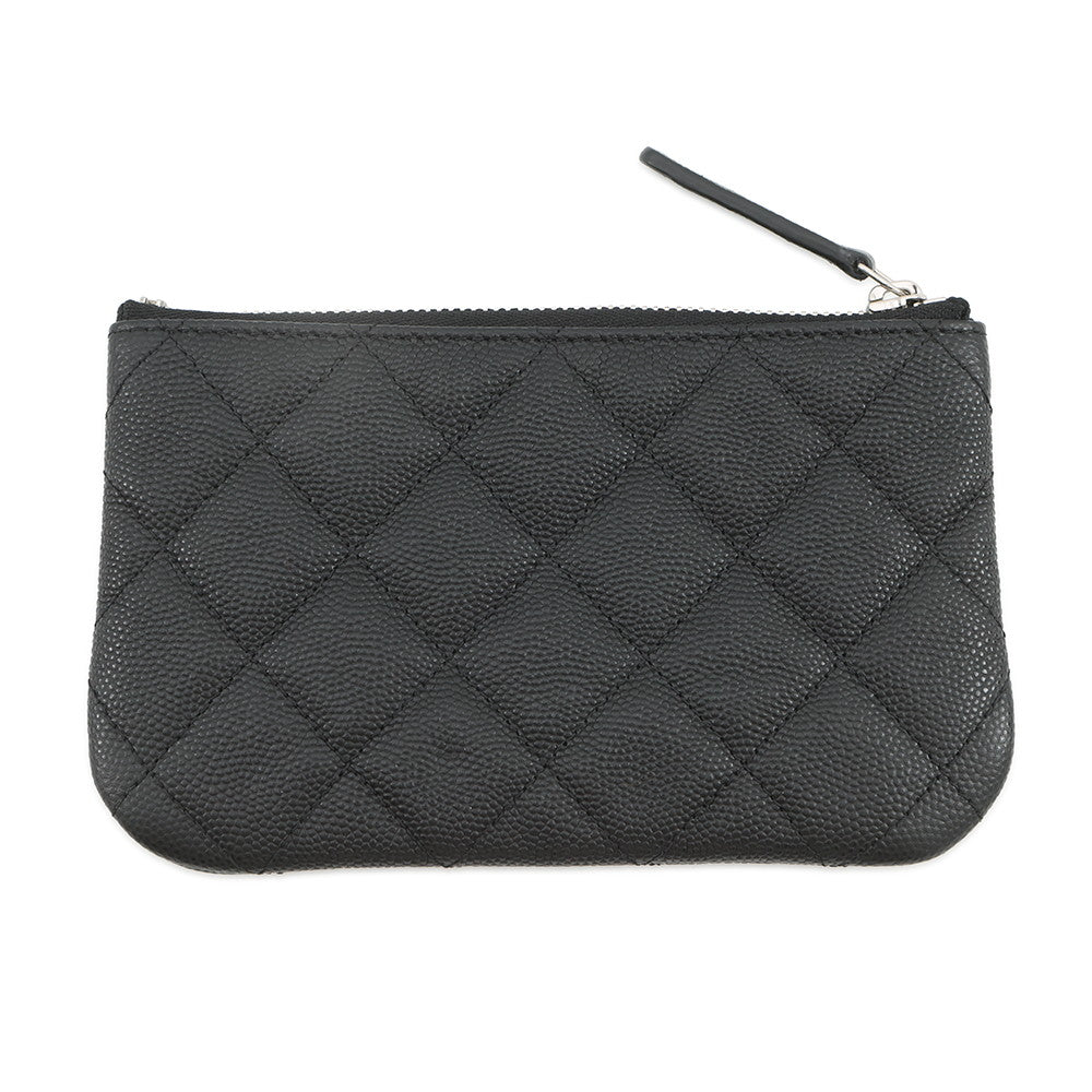 CHANEL Matelasse CHANEL19 Pouch BlackAP3720 Caviar Leather