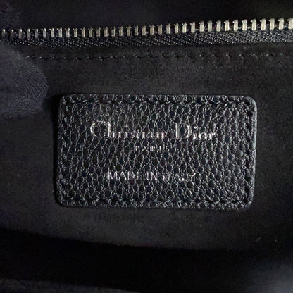 Dior Cannage Lady Dior 2WAY Handbag BlackM0565PWRT_M900 Grained CalfLeather Size Medium