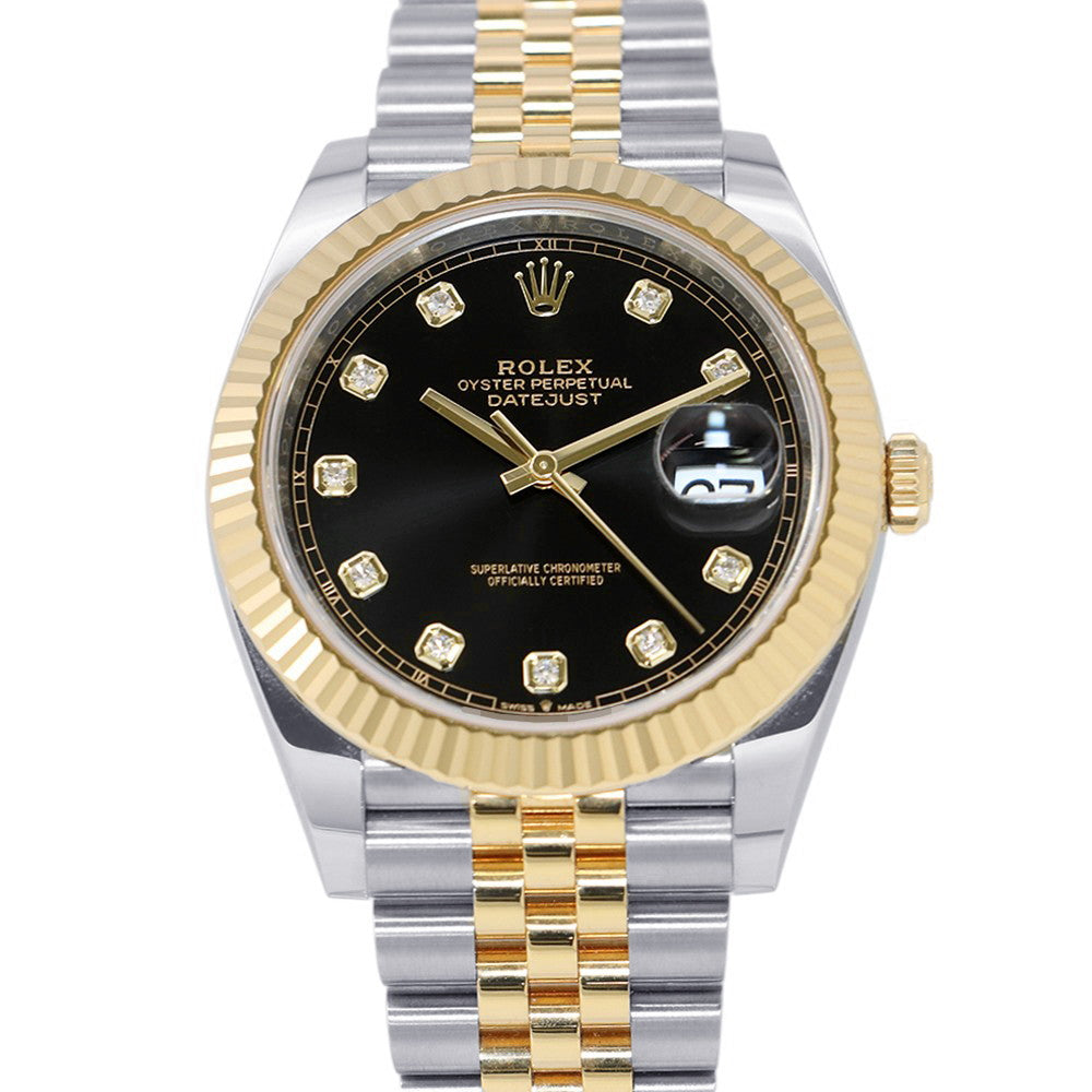 ROLEX Datejust 41 W41mm Stainless Steel K18YG Black Dial126333G