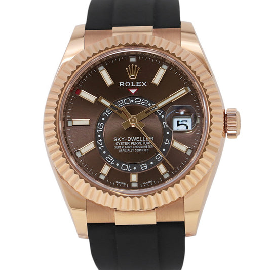 ROLEX Sky-Dweller W42mm 18K Pink Gold Chocolate Dial326235