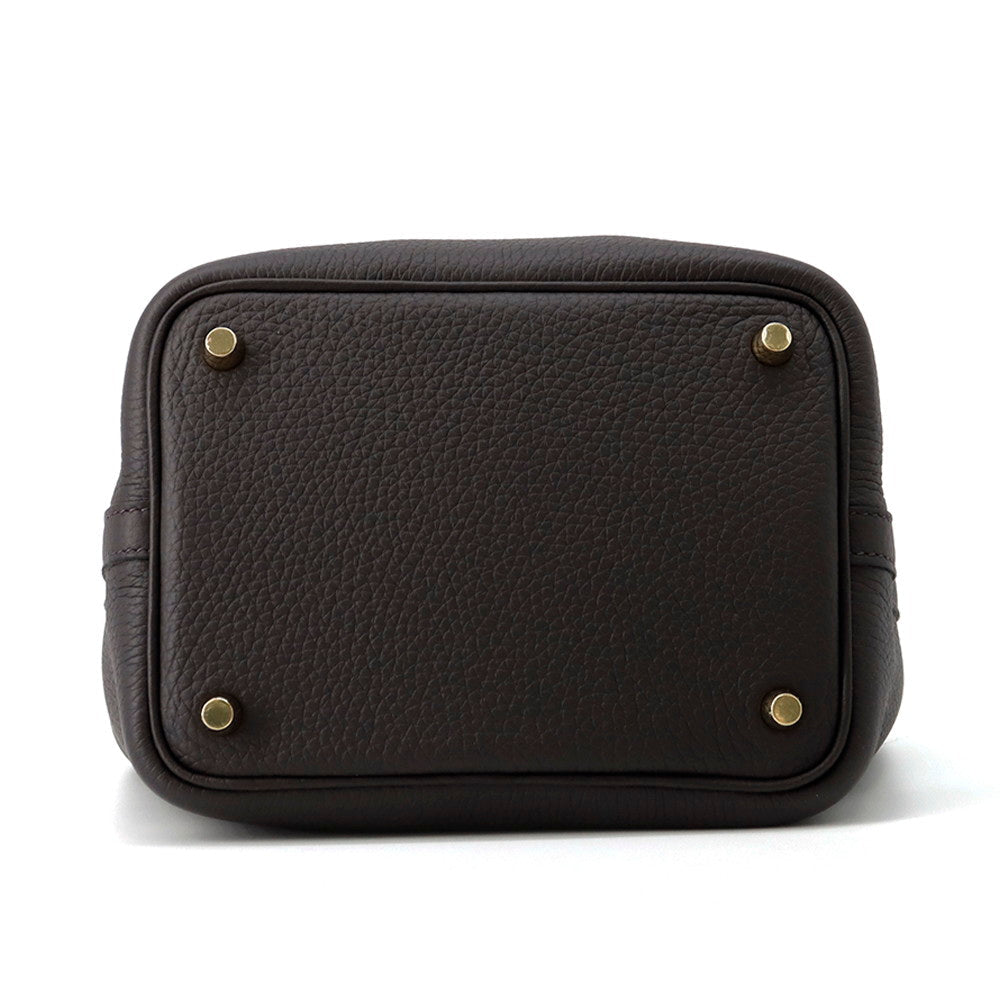 HERMES Picotin Lock Pull Noir Taurillon Clemence Size PM