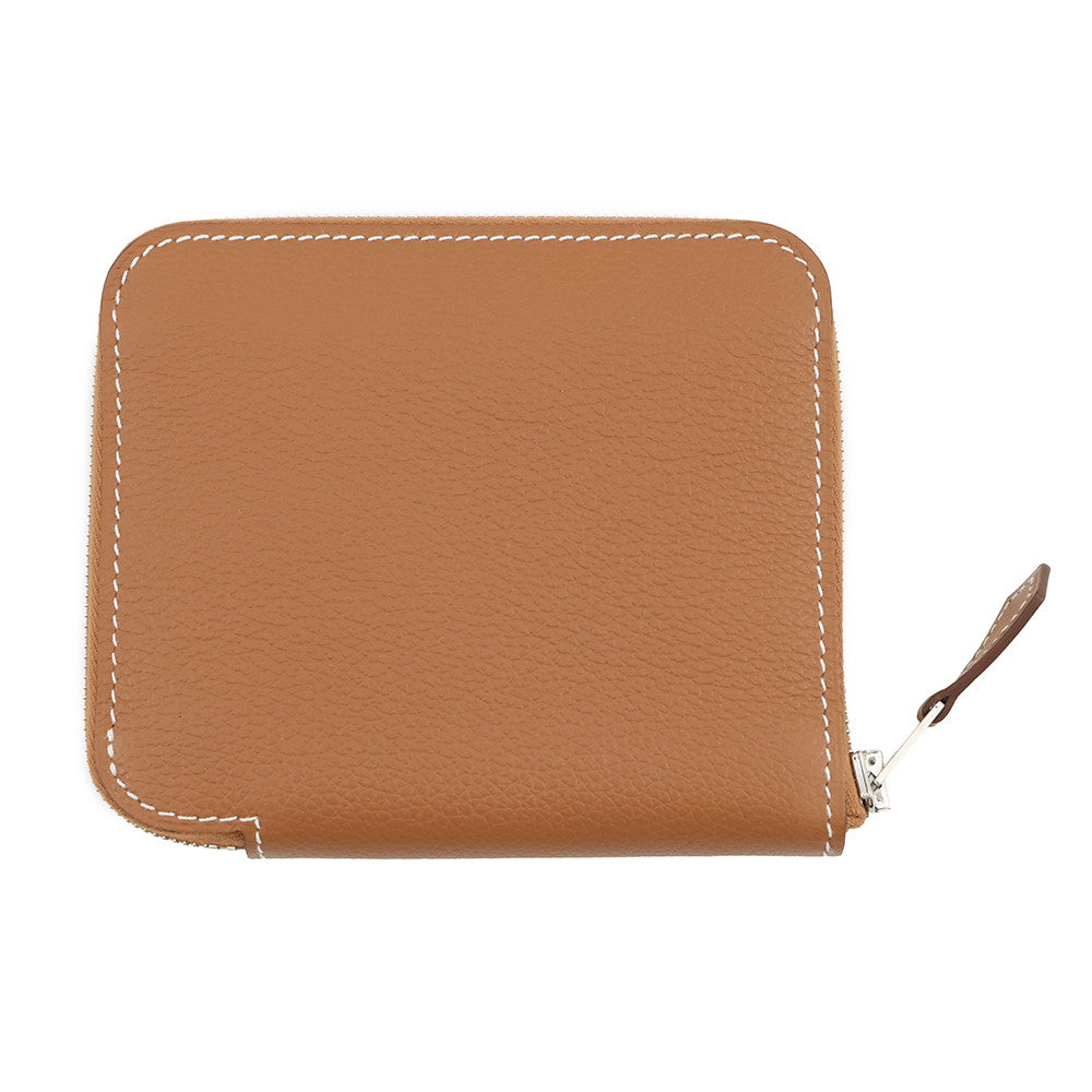 HERMES Azap compact silk in Gold Evercolor
