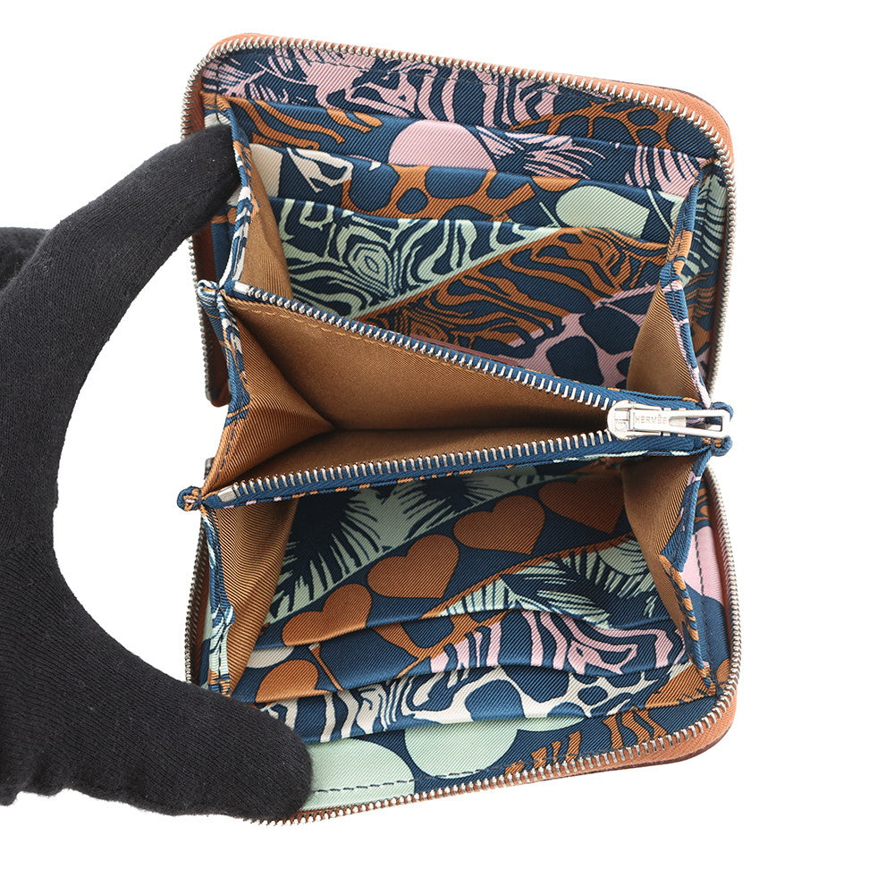 HERMES Azap compact silk in Gold Evercolor