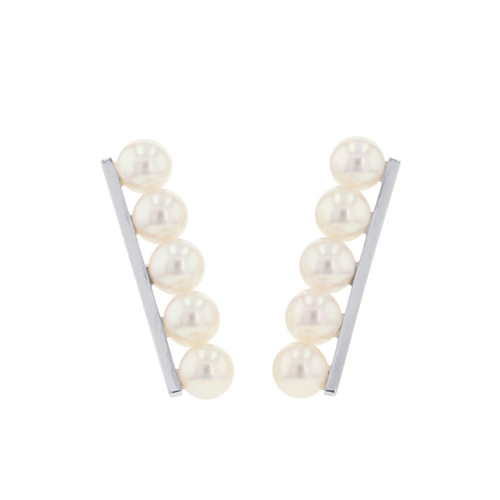 TASAKI Balance Plus EarringsE-3842-18KWG 18K White Gold