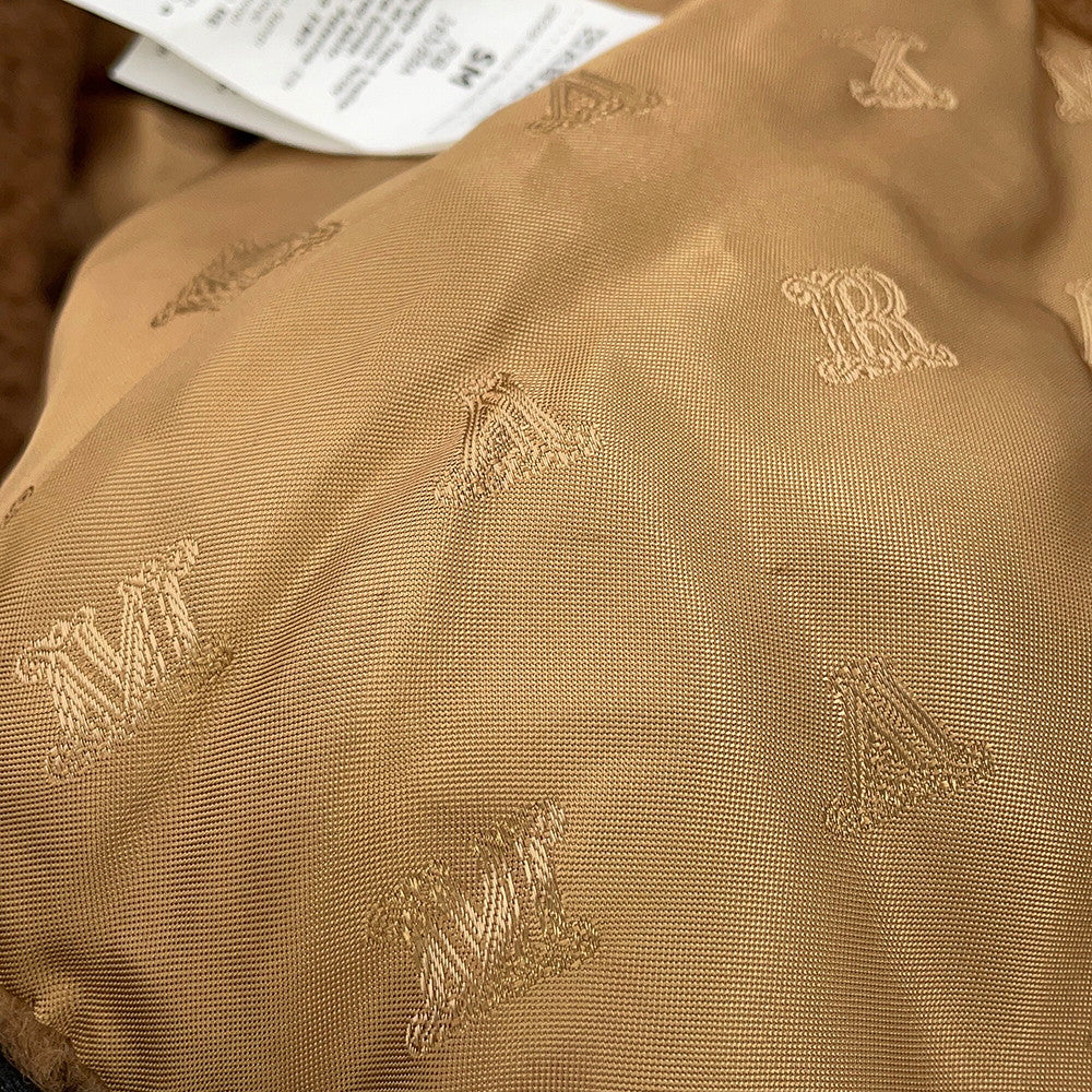 MAX MARA New Ababo Teddy Bear Cape Size SM Camel4736145206001 Camel88% Silk12%