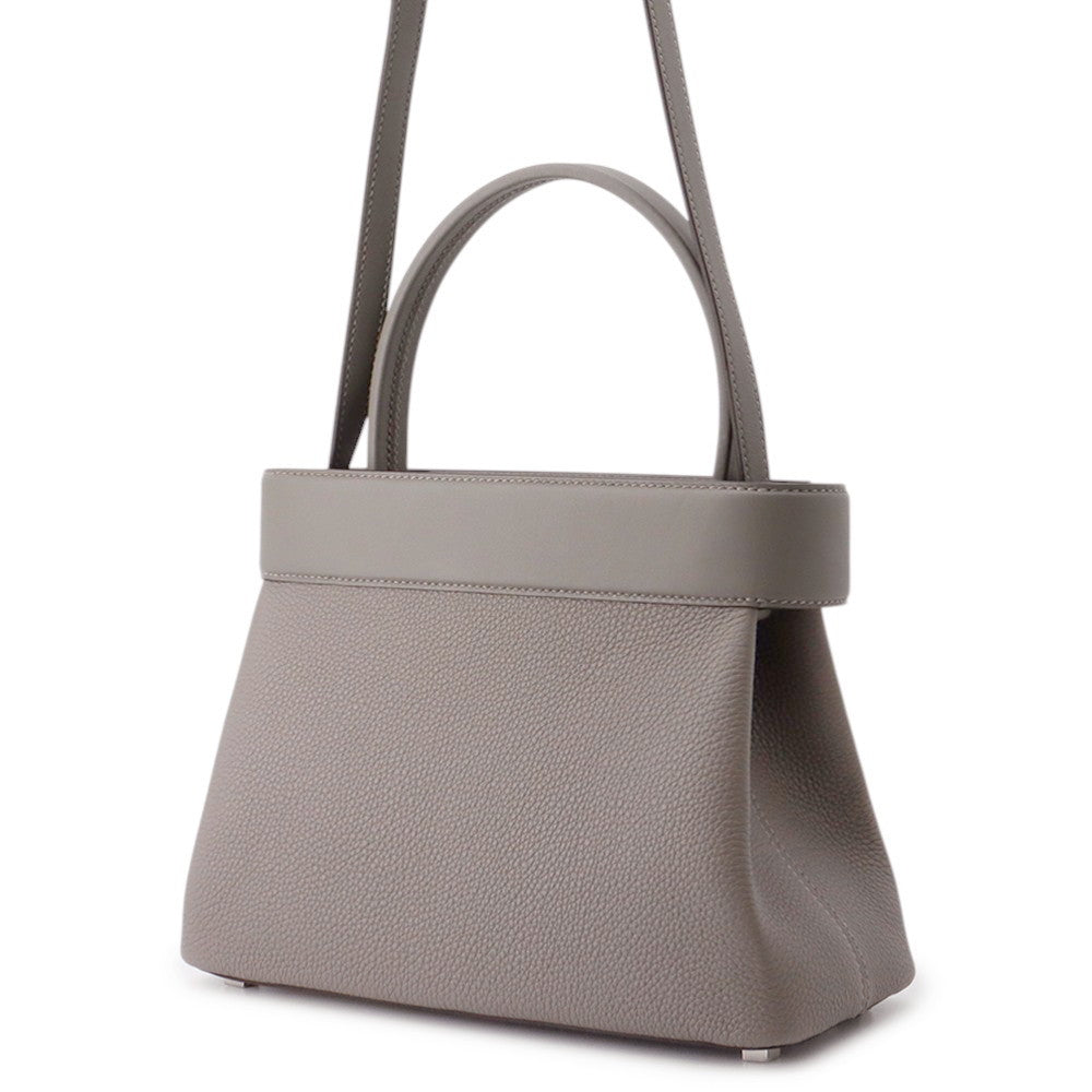 HERMES Medor 2WAY Handbag Gris Meyer Togo Leather Swift Leather Size 26