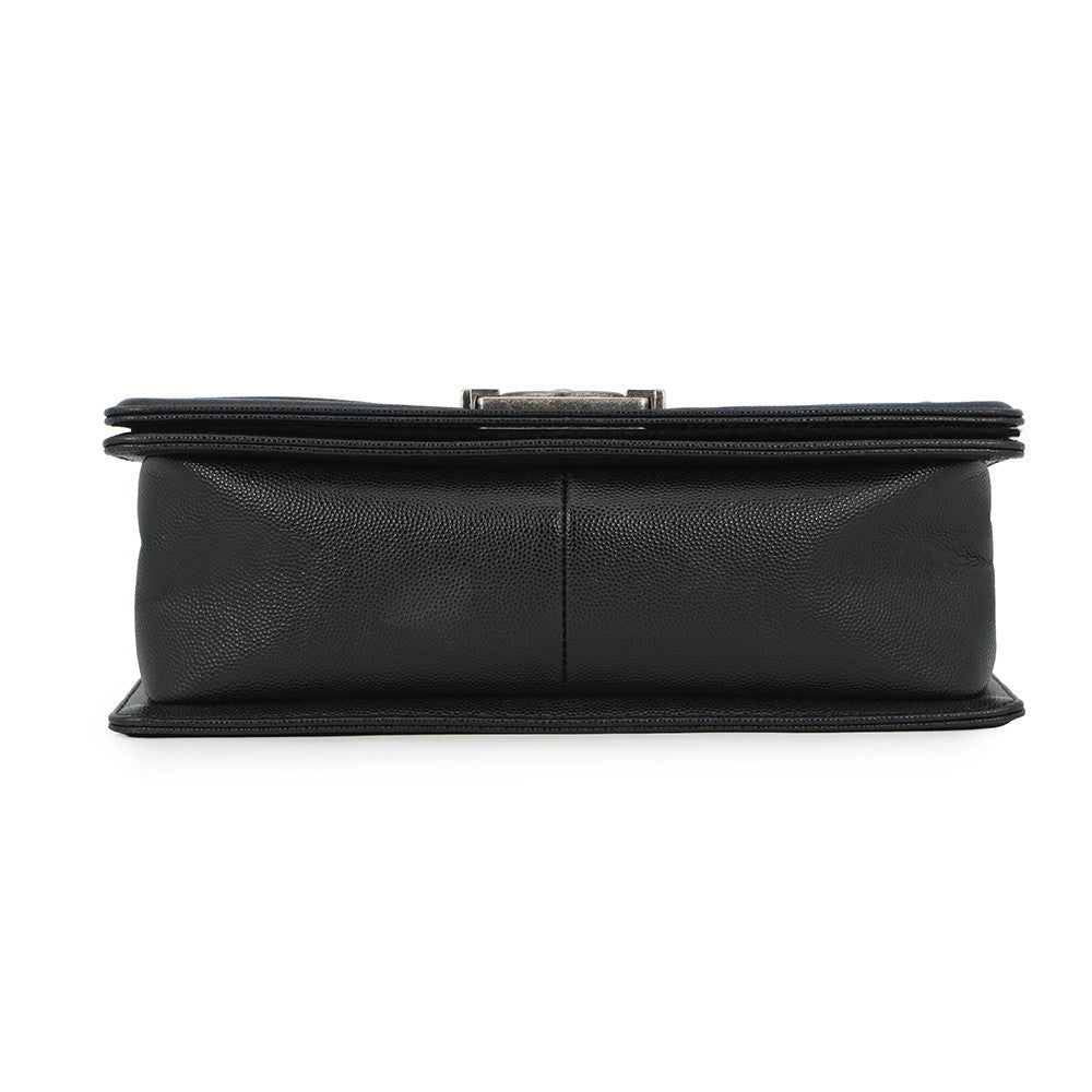 CHANEL Boy Chanel Matelasse ChainShoulder Bag BlackA67086 Caviar Leather Size 25