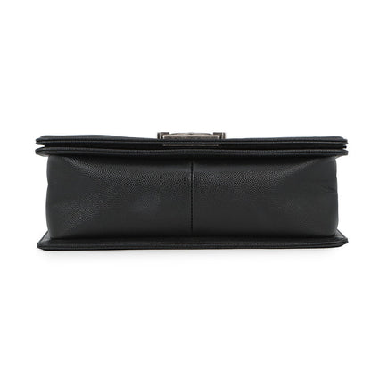 CHANEL Boy Chanel Matelasse ChainShoulder Bag BlackA67086 Caviar Leather Size 25