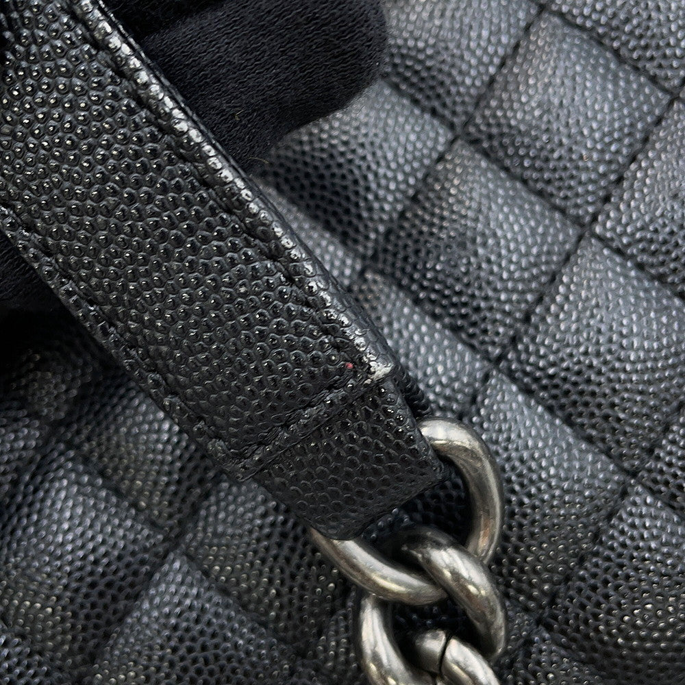 CHANEL Boy Chanel Matelasse ChainShoulder Bag BlackA67086 Caviar Leather Size 25
