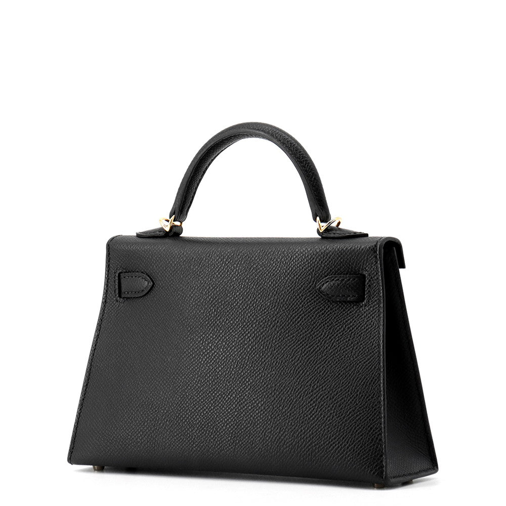 HERMES Mini Kelly 2 Black Epsom
