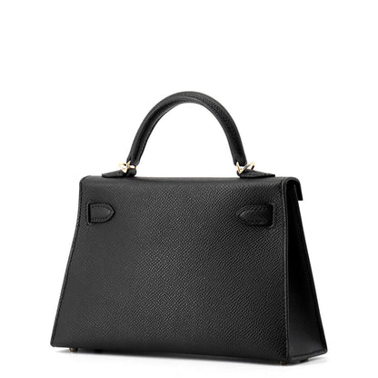 HERMES Mini Kelly 2 Black Epsom