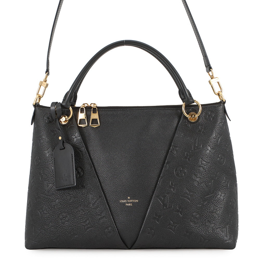 LOUIS VUITTON V Tote NoirM44421 Monogram Empreinte Leather Size MM