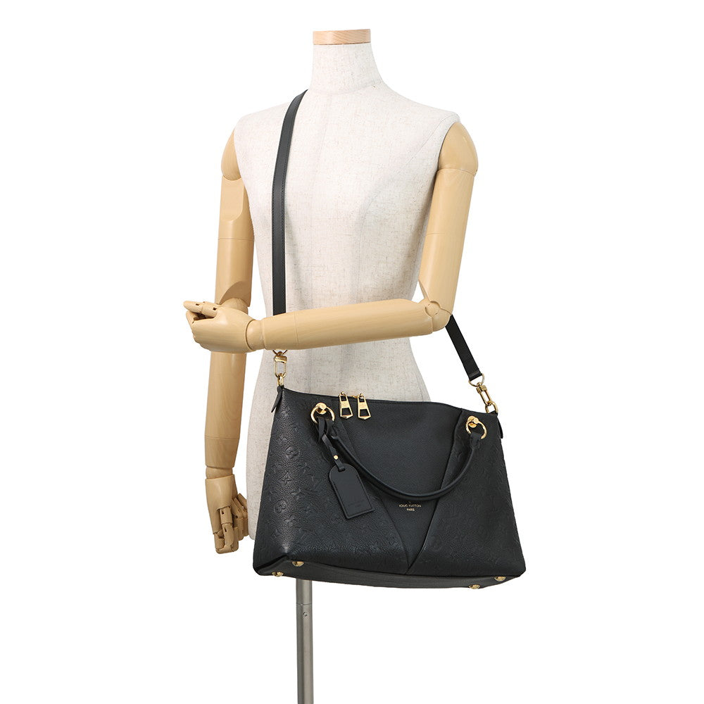 LOUIS VUITTON V Tote NoirM44421 Monogram Empreinte Leather Size MM
