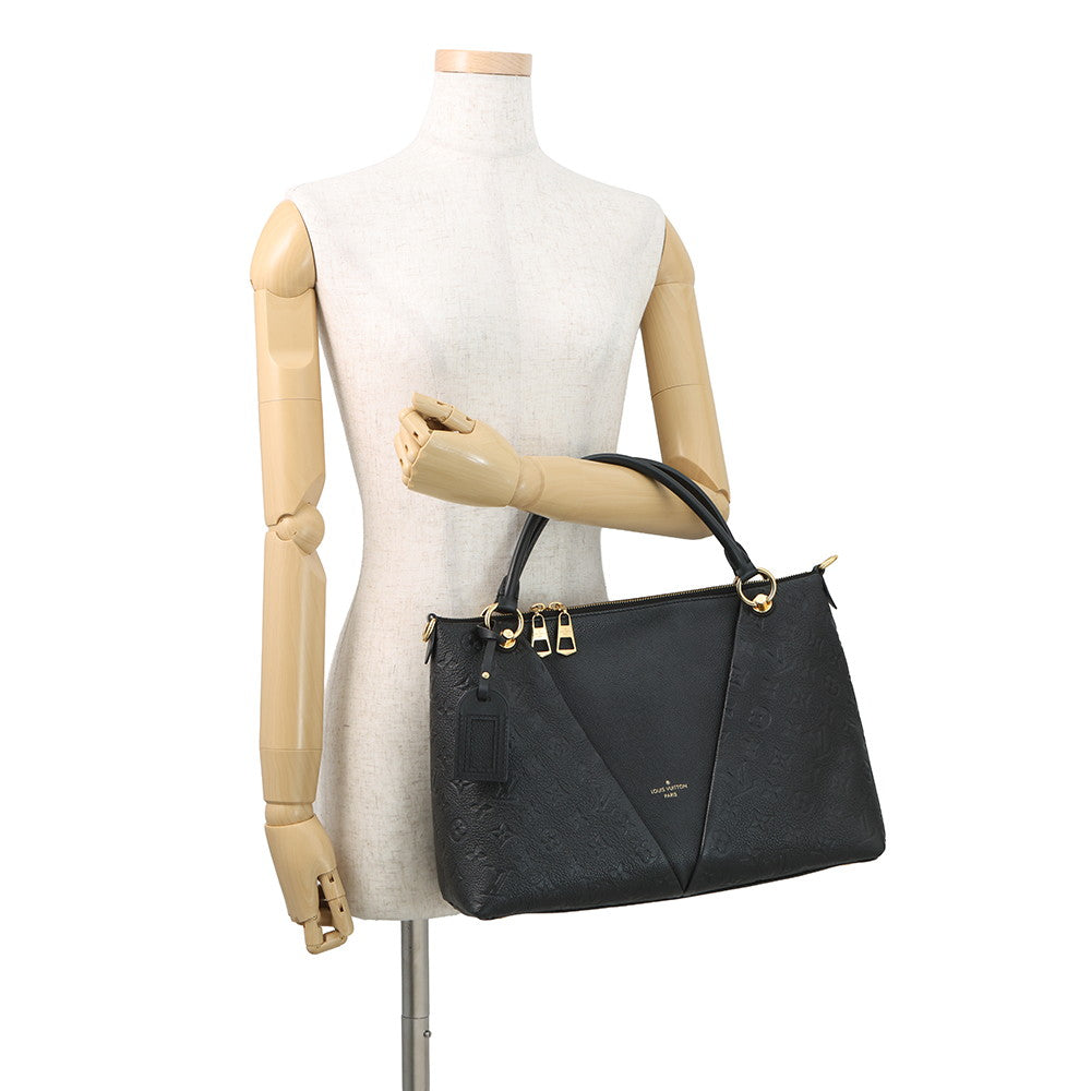 LOUIS VUITTON V Tote NoirM44421 Monogram Empreinte Leather Size MM