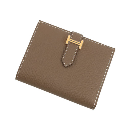 HERMES Bean compact Etoupe Epsom