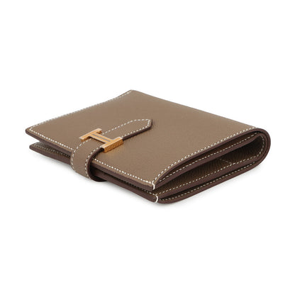HERMES Bean compact Etoupe Epsom