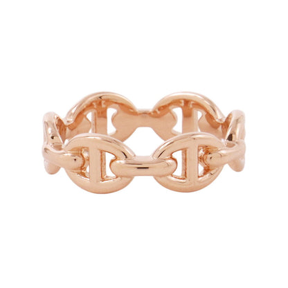 HERMES Chaine d'Ancre Anchene Ring Size PM/50/#10H110025B 00050 18K Pink Gold