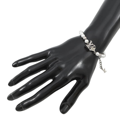 LOUIS VUITTON LV Dandy Bracelet SilverM03057 Metal Rhinestone