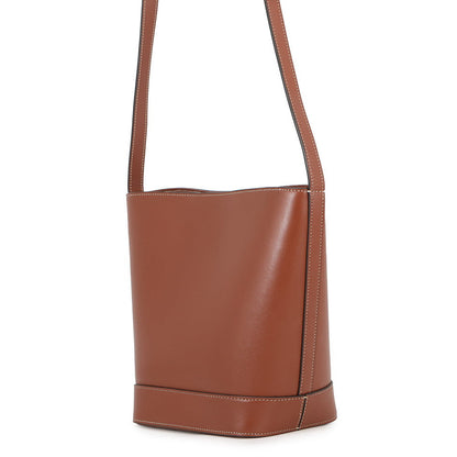 CELINE Cuill Triomphe bucket Tan113783DU3.04LU Calf Leather Size Small