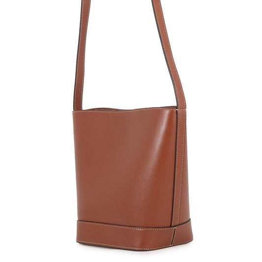 CELINE Cuill Triomphe bucket Tan113783DU3.04LU Calf Leather Size Small