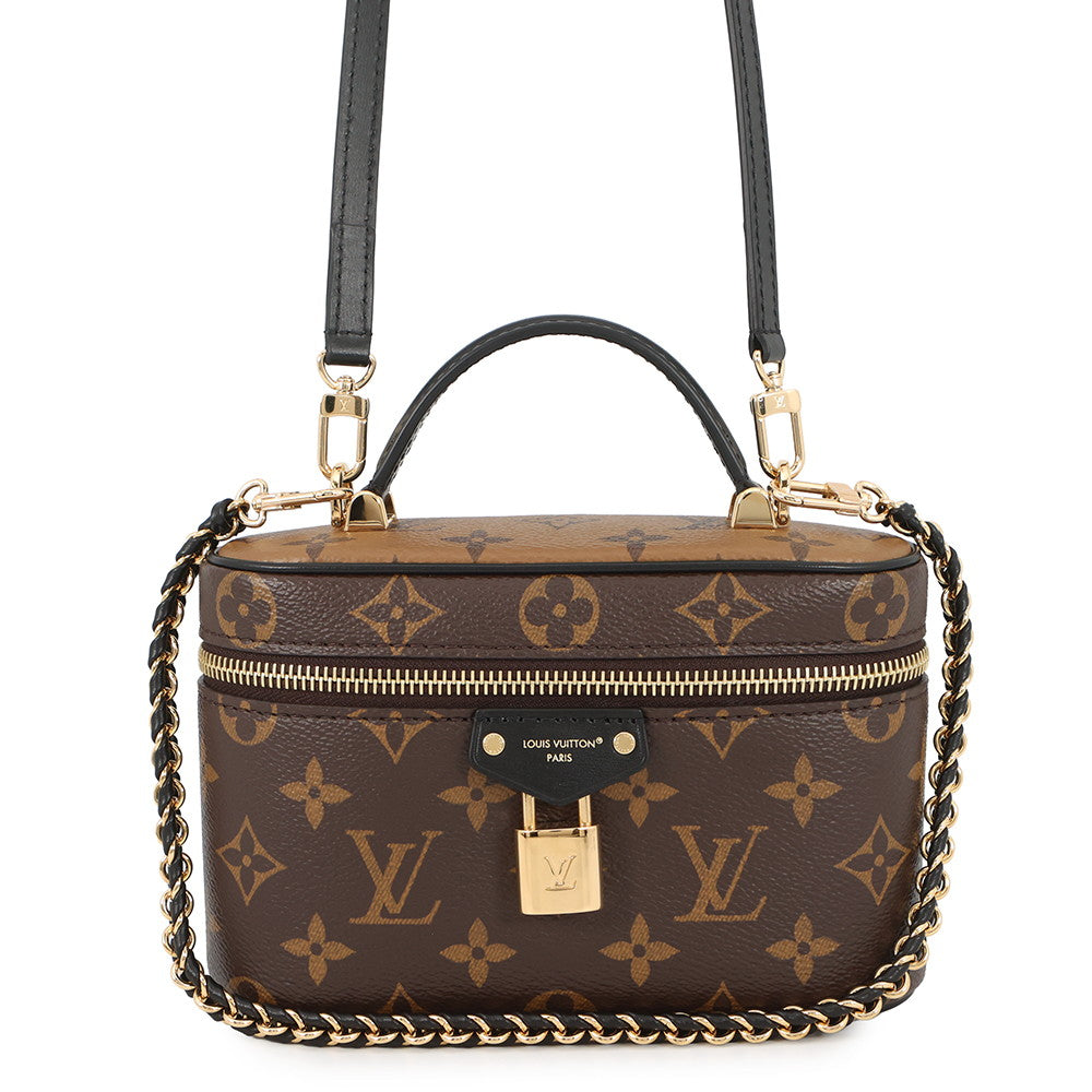 LOUIS VUITTON Vanity Chain Pouch NoirM47125 Monogram Monogram Reverse Canvas