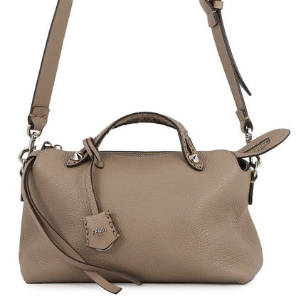 FENDI Selleria Bytheway Greige8BL155 Calf Leather Size Medium