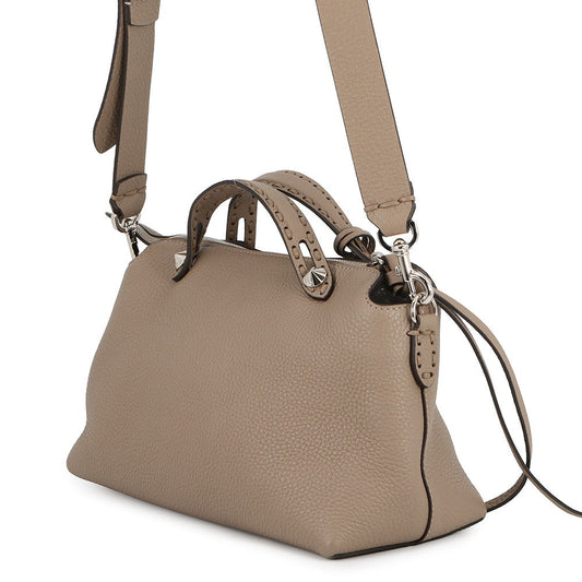 FENDI Selleria Bytheway Greige8BL155 Calf Leather Size Medium