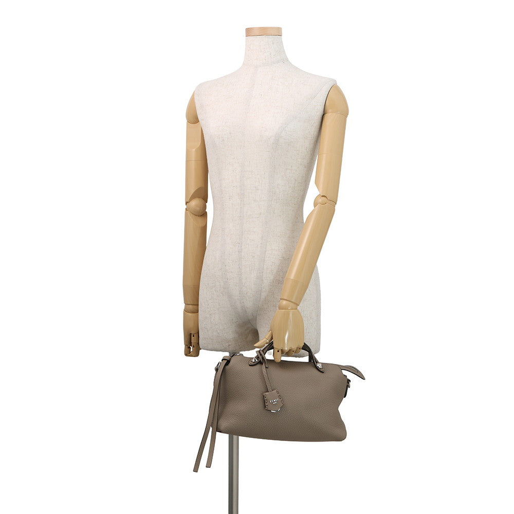 FENDI Selleria Bytheway Greige8BL155 Calf Leather Size Medium