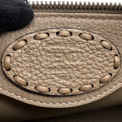 FENDI Selleria Bytheway Greige8BL155 Calf Leather Size Medium