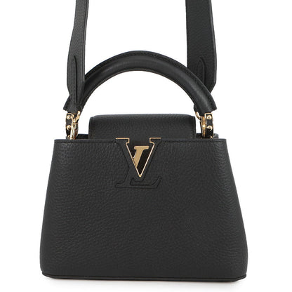 LOUIS VUITTON Capucines NoirM56071 Taurillon Leather Size MINI