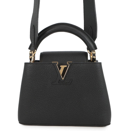 LOUIS VUITTON Capucines NoirM56071 Taurillon Leather Size MINI