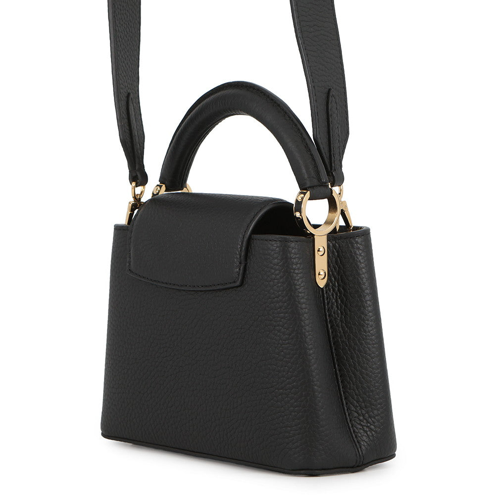 LOUIS VUITTON Capucines NoirM56071 Taurillon Leather Size MINI