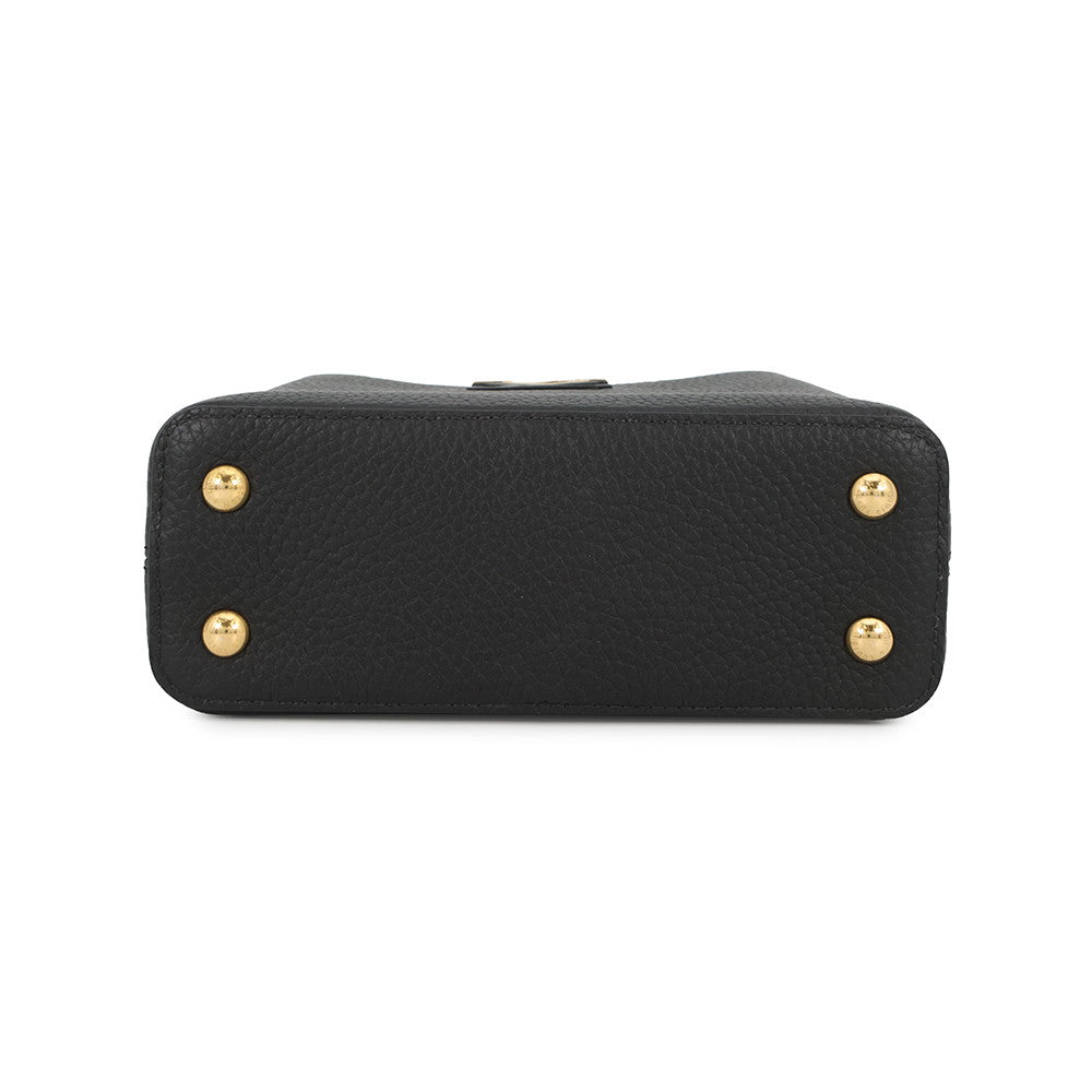 LOUIS VUITTON Capucines NoirM56071 Taurillon Leather Size MINI