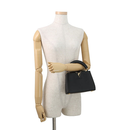 LOUIS VUITTON Capucines NoirM56071 Taurillon Leather Size MINI