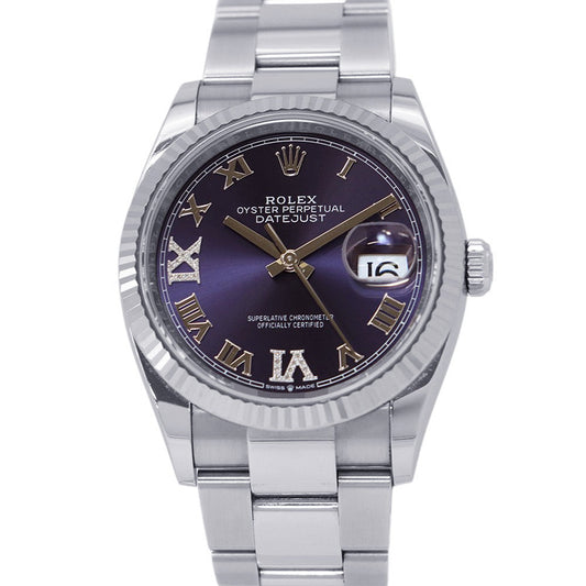 ROLEX Datejust 36 W36mm Stainless Steel Aubergine Dial126234