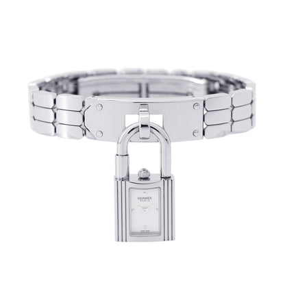 HERMES Kelly watch W16mm Stainless Steel Sparkling White Lacquer DialKE4.110