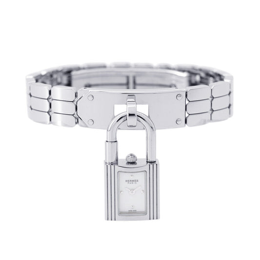 HERMES Kelly watch W16mm Stainless Steel Sparkling White Lacquer DialKE4.110