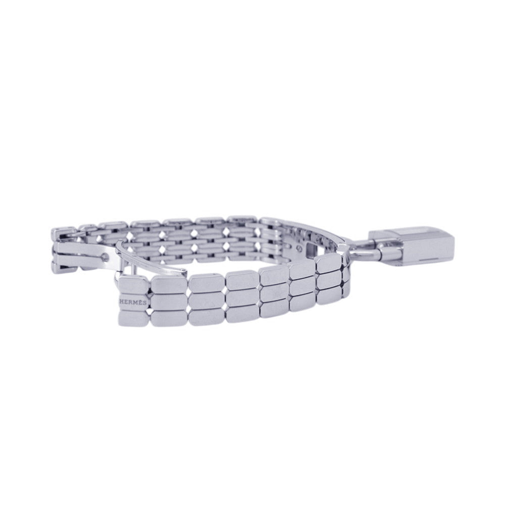 HERMES Kelly watch W16mm Stainless Steel Sparkling White Lacquer DialKE4.110