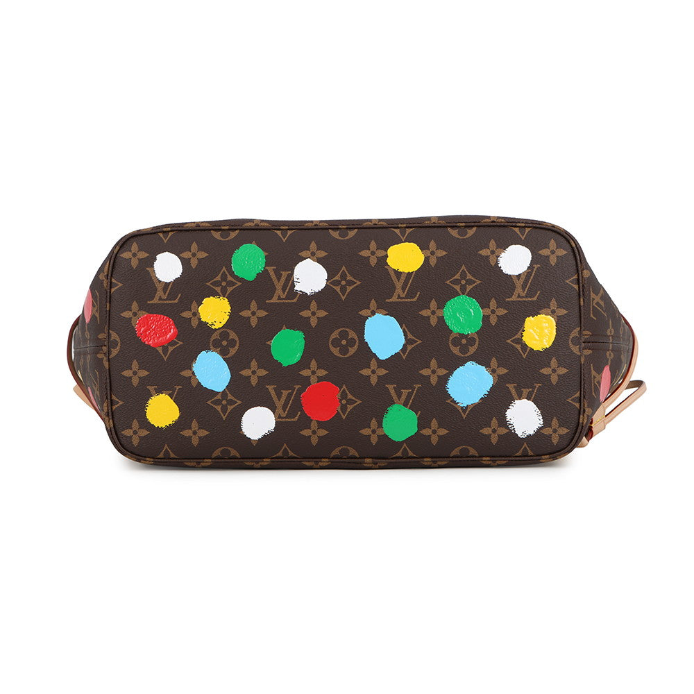 LOUIS VUITTON LV × YK Neverfull Brown/MulticolorM46381 Monogram Painted Dot Size MM