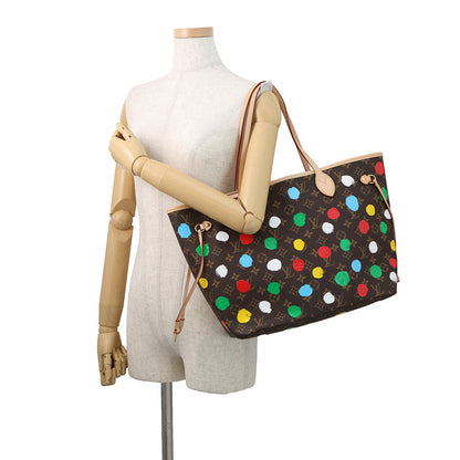LOUIS VUITTON LV × YK Neverfull Brown/MulticolorM46381 Monogram Painted Dot Size MM