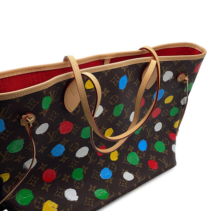 LOUIS VUITTON LV × YK Neverfull Brown/MulticolorM46381 Monogram Painted Dot Size MM