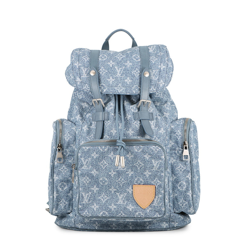 LOUIS VUITTON LV SKI Christopher Cargo BlueM26909 Digital print, Nylon Denim Leather