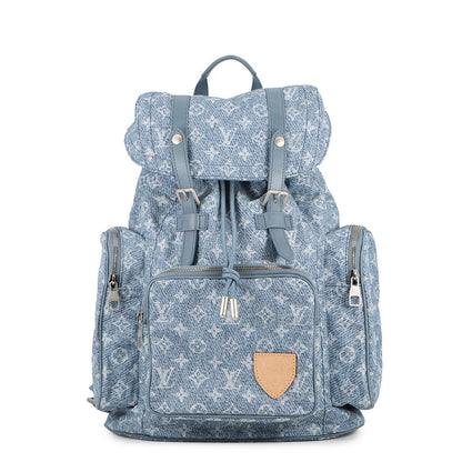 LOUIS VUITTON LV SKI Christopher Cargo BlueM26909 Digital print, Nylon Denim Leather
