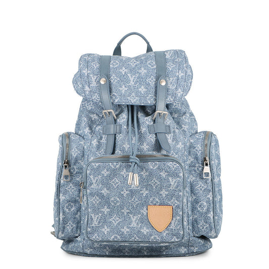 LOUIS VUITTON LV SKI Christopher Cargo BlueM26909 Digital print, Nylon Denim Leather