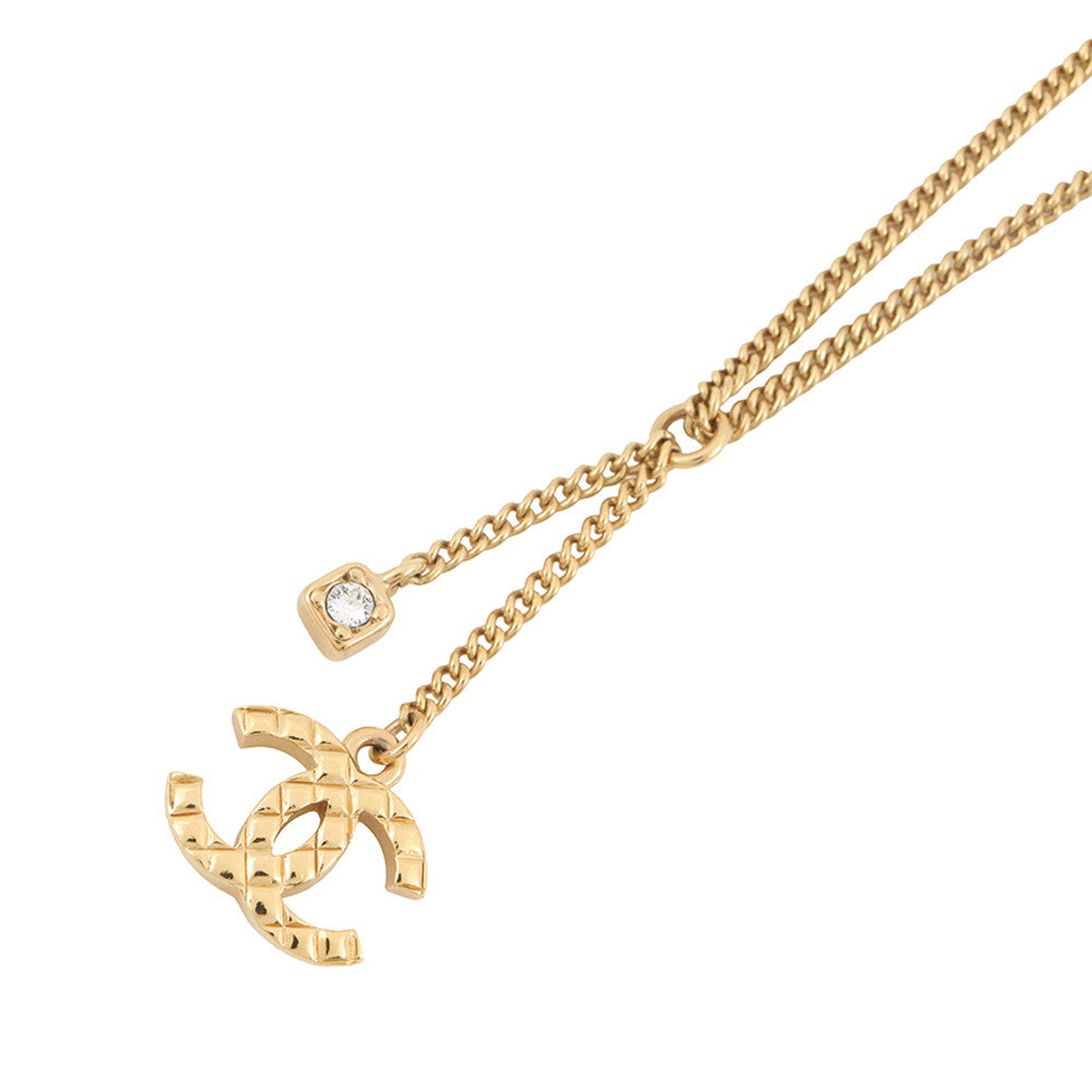 CHANEL CC Logo NecklaceABD016 Metal Rhinestone