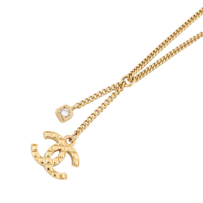 CHANEL CC Logo NecklaceABD016 Metal Rhinestone