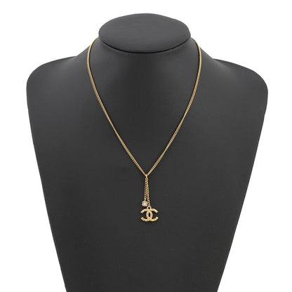CHANEL CC Logo NecklaceABD016 Metal Rhinestone